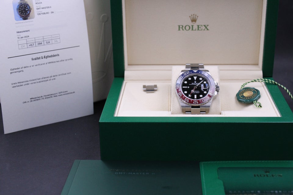 Rolex 126710BLRO GMT-Master II - Komplet sæt 2021