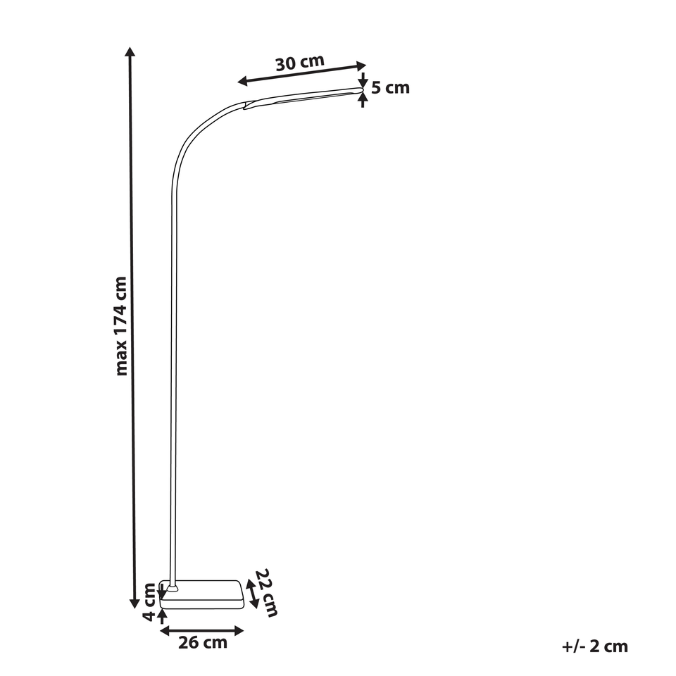 LED-gulvlampe sort NORMA