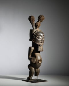 Skulptur - Kusu mandlig kultstatue - Den Demokratiske Republik Congo