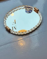 Vintage Italian mirror with twisted clear/golde...