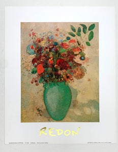 Odilon Redon - Flowers in turquoise vase, 1910 - Artprint - 30 x 24 cm