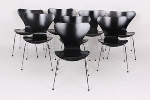 Arne Jacobsen 3107, 8 sorte stole