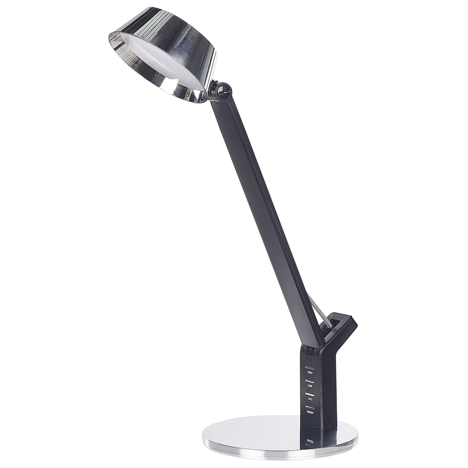 Metal LED-bordslampe med USB-port Sølv CHAMAELEON