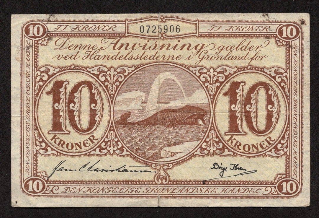 10 Kr Seddel 1953 Grønland