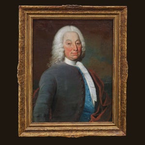 Andreas Brünniche, 1704-69, olie på lærred. Portræt af den d