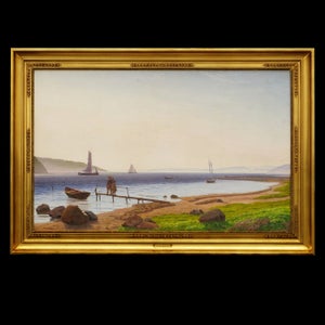 Vilhelm Kyhn landskab fra Hindsgavl. Vilhelm Kyhn, 1819-1903