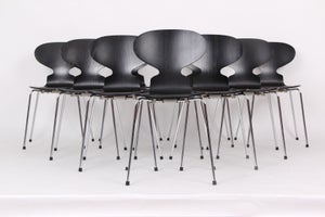 Arne Jacobsen 3101, 10 Myre sorte stole 