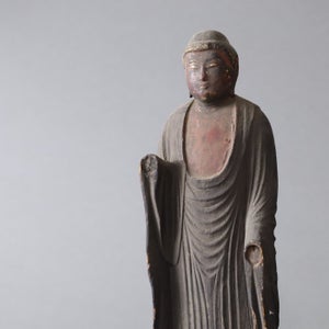 Buddha Standing Statue - Skulptur - Træ - Japan - Meiji-perioden (1868-1912) ...