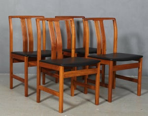 Svensk møbelproducent. Spisebordsstole af teak (4)