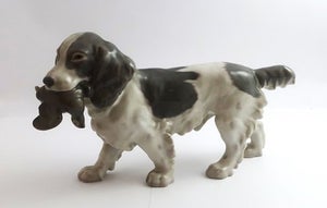 Bing & Grøndahl. Cocker Spaniel med bytte. Model 2061. Længd