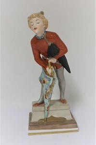 Royal Copenhagen. Porcelænsfigur. Ole Lukøje i farver. Model