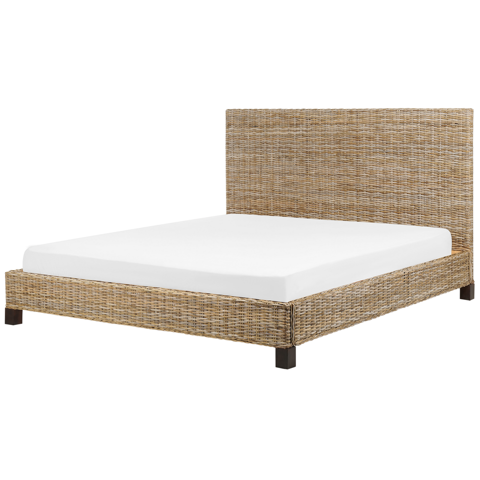 Dobbeltseng lyst rattan 180 x 200 cm SALBRIS