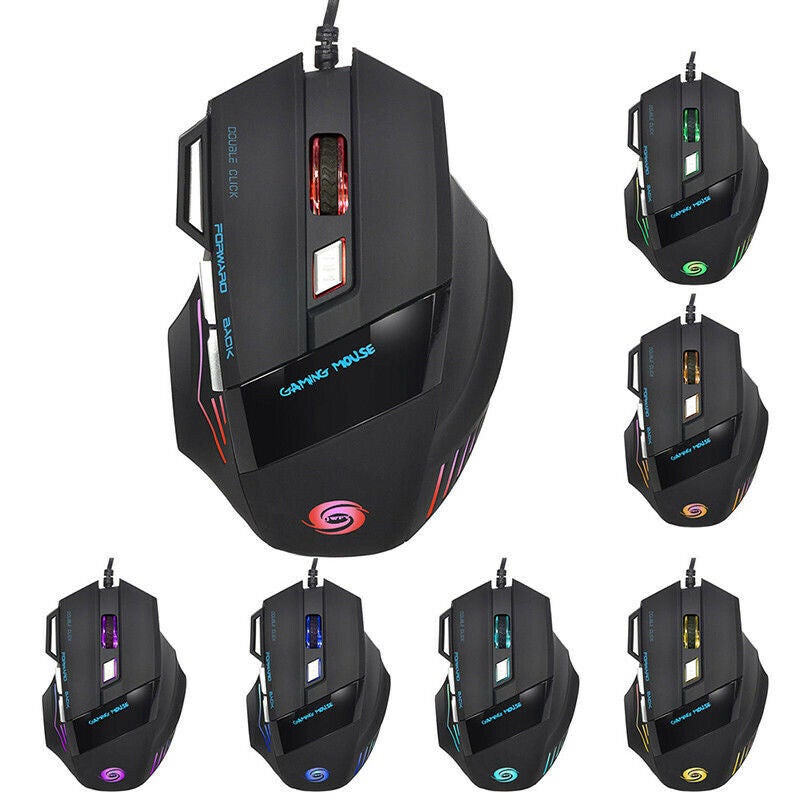 LED OPTICAL 5500 DPI 7 BUTTON USB WIRED GAMING...