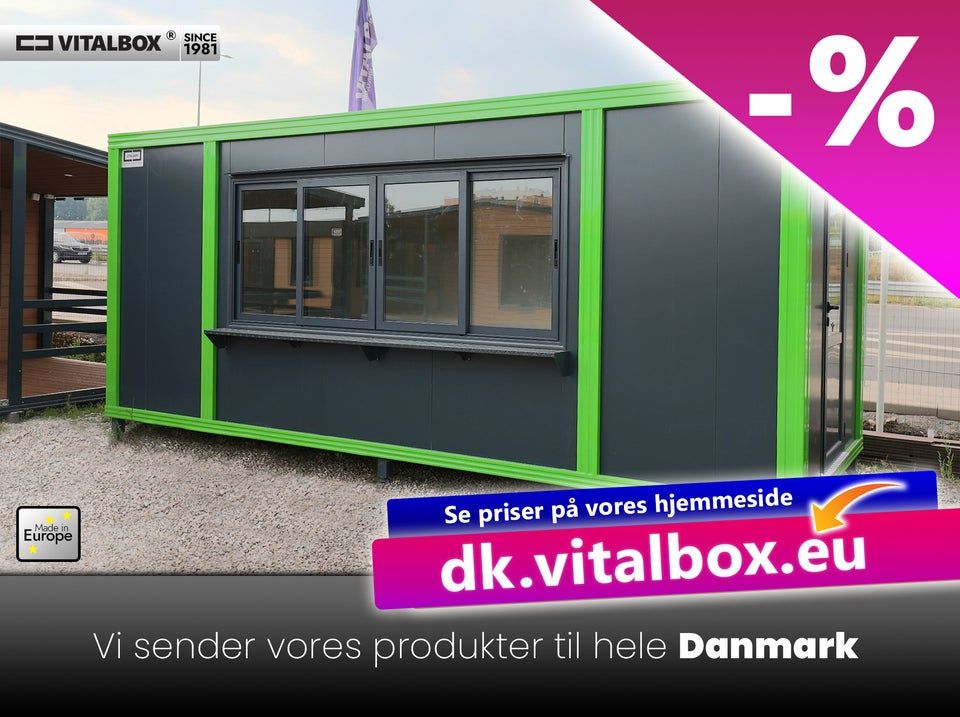 KONTOR CONTAINER, GÆSTEHUS, skurvogn, beboelsesm...