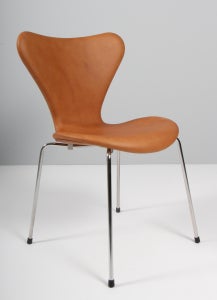 Polstring, Arne Jacobsens 7´erstole model 3107, Vintage anilin læder.