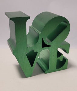 Robert Indiana (1928-2018) - LOVE sculpture GREEN   official IMA/Morgan Art F...