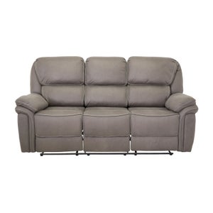 Saranda sofa 3 personers recliner PU kunstlæder grå.