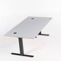 Hæve sænkebord 180 x 90 - grå laminat