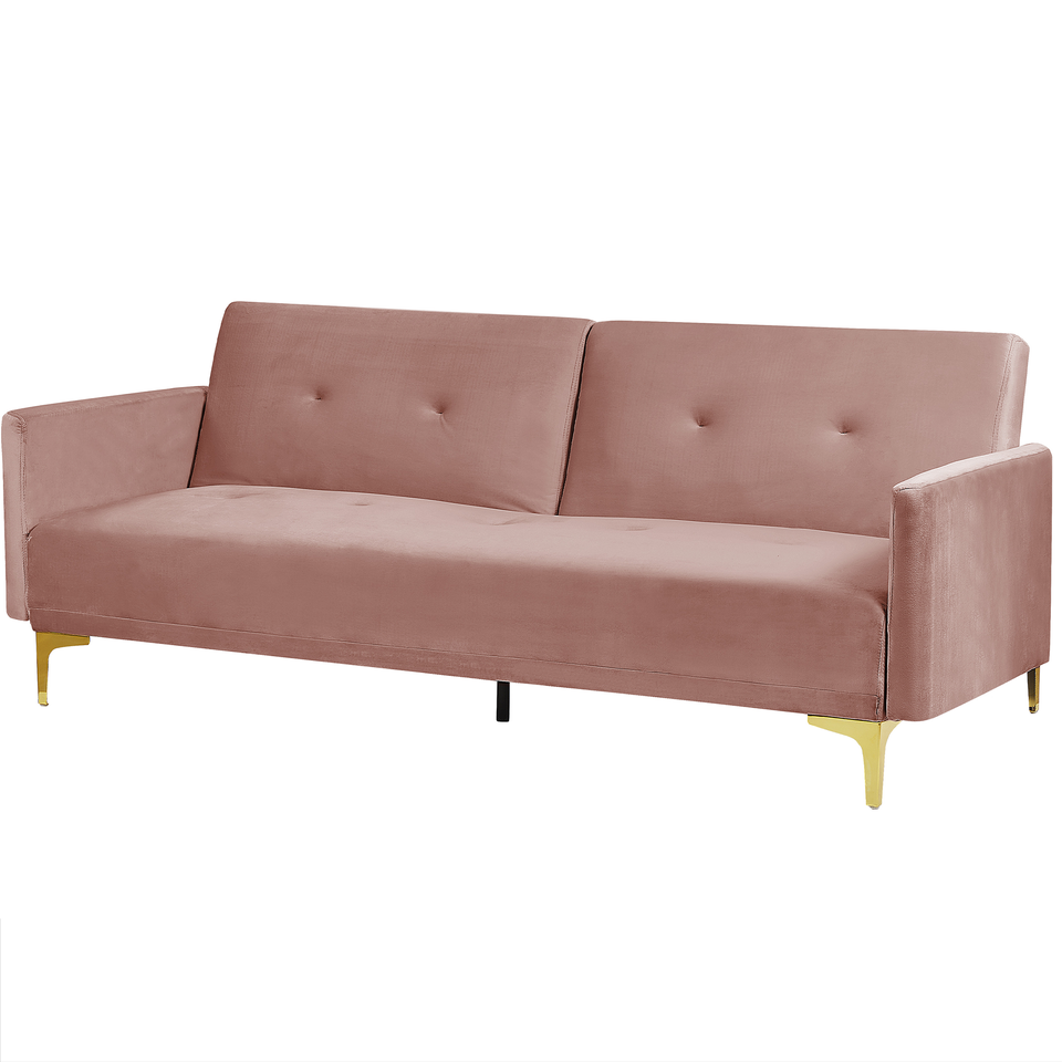 Sovesofa LUCAN Lyserød Velour