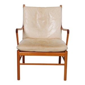 Ole Wanscher Colonial Chair i naturlæder