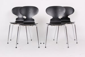 Arne Jacobsen 3101, 4 Myre sorte stole 