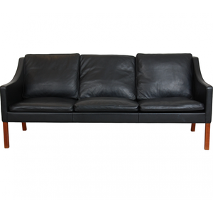 Børge Mogensen 3.pers sofa model 2209 i sort læder