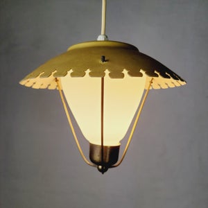 ⭐️- Skøn Bent Karlby Pendel / Lanterne Lampe – 50’/60’er Design