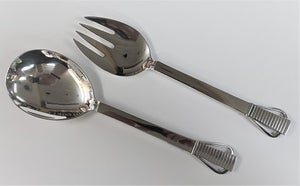 Georg Jensen. Sølvbestik (925). Relief. Serveringsbestik. Sæ