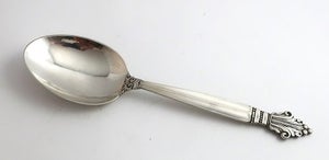 Dronning. Sølvbestik (925). Georg Jensen. Serveringsske. Læn