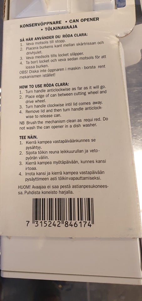 Røde Clara dåseåbner 