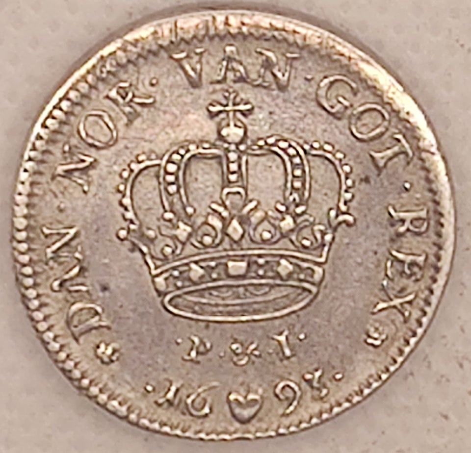 1 Krone 1693 Klumpkrone, Chr. V