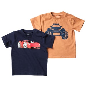 Friends T-shirt - Mørkeblå/orange Med Print - 2 Stk. - Overdele Hos Coop