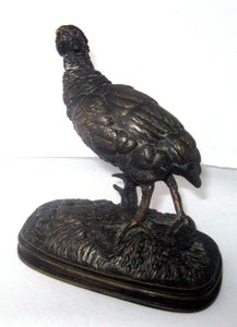 Ferdinand Pautrot (1832 - 1874) - Skulptur, Partridge - 12 cm - Bronze