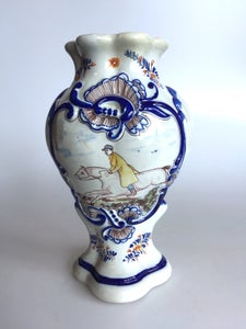 Antik polykrom delft vase