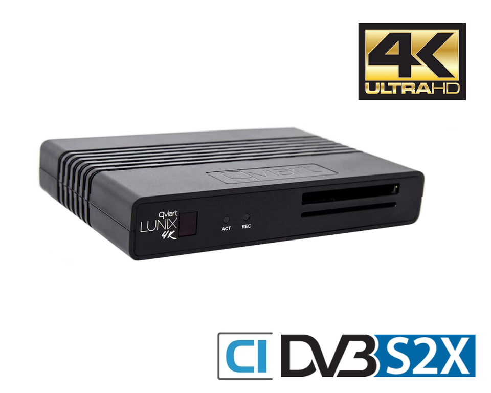 qviart Lunix 4K DVB-S2X TV-boks med PVR