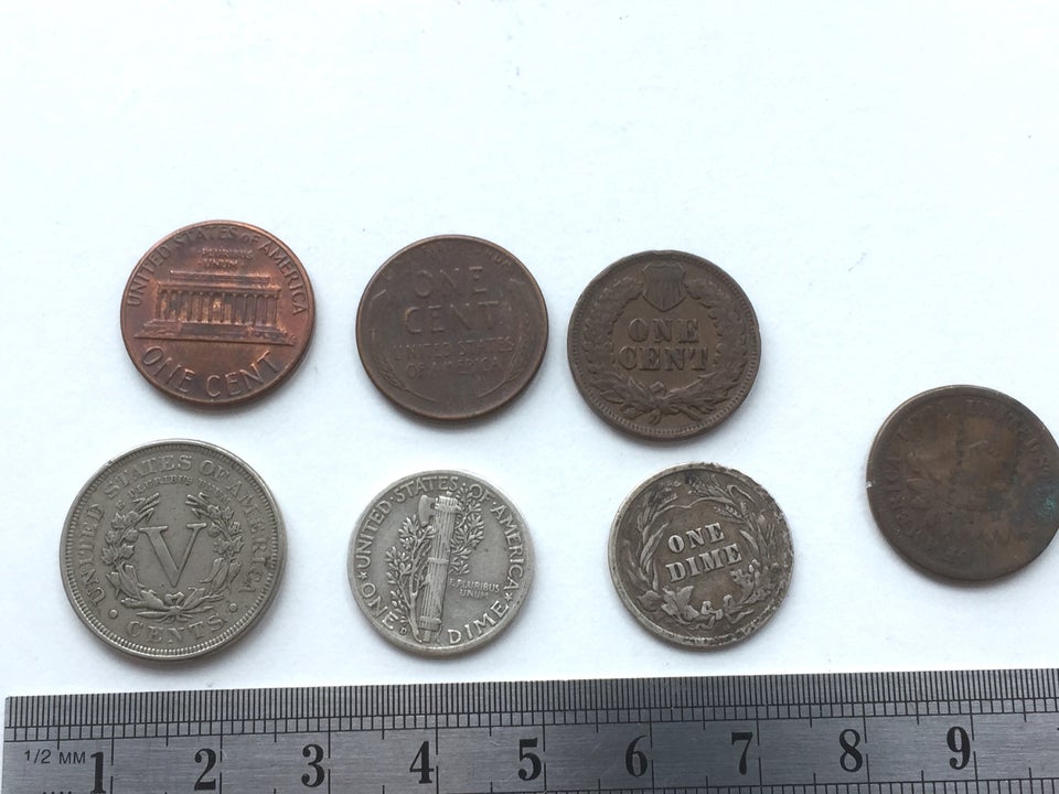 En samling amerikanske mønter