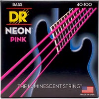 DR Strings NPB-40 Hi-Def Neon Pink bas-strenge,...
