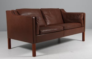 Børge Mogensen. Fritstående topers. sofa, model 2212. Original betrukket