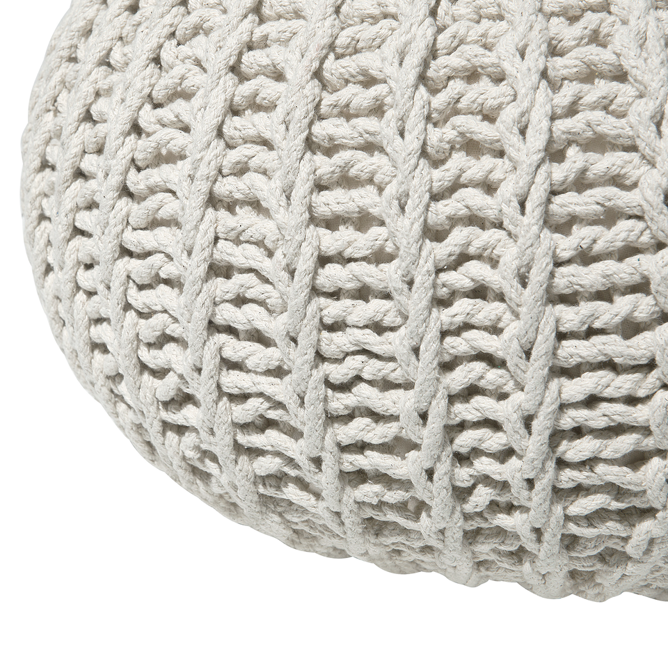 Puf Strikket 50x35 cm Beige CONRAD II