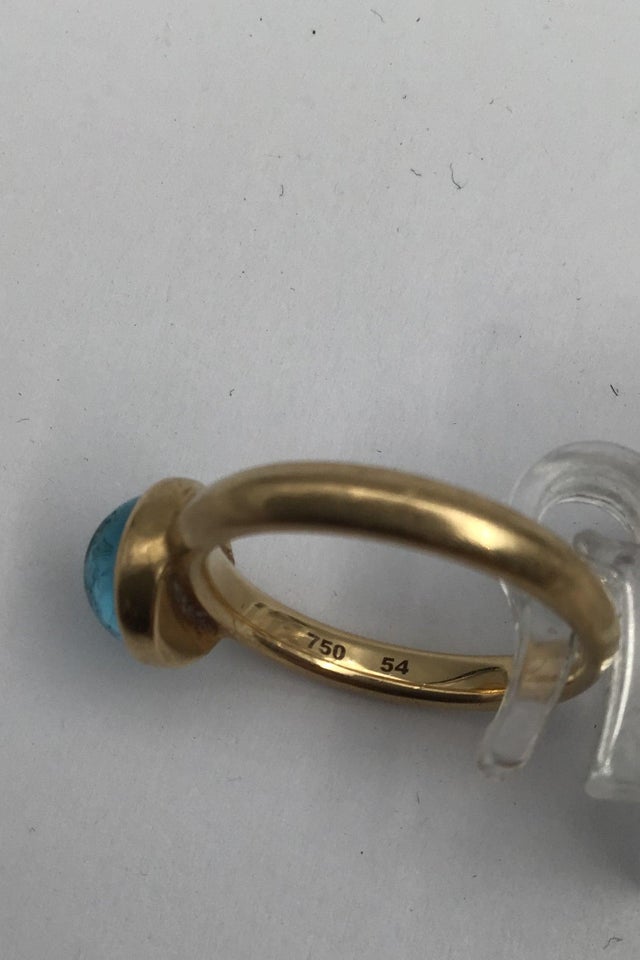 Georg Jensen 18K Guld Ring David Chu Moonrise Bl...