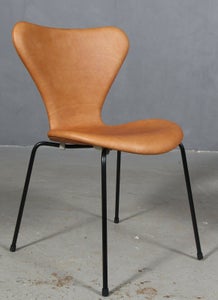 Arne Jacobsens 7´erstole model 3107, Vintage anilin læder.