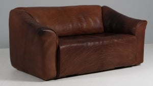 De Sede to personers sofa af neck læder, model DS47