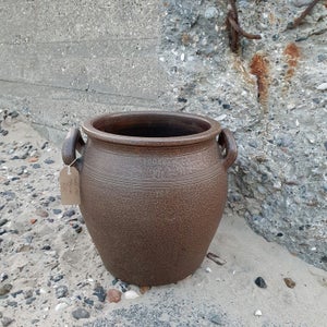 Stor, brun krukke fra svenske Höganäs (15 liter)
