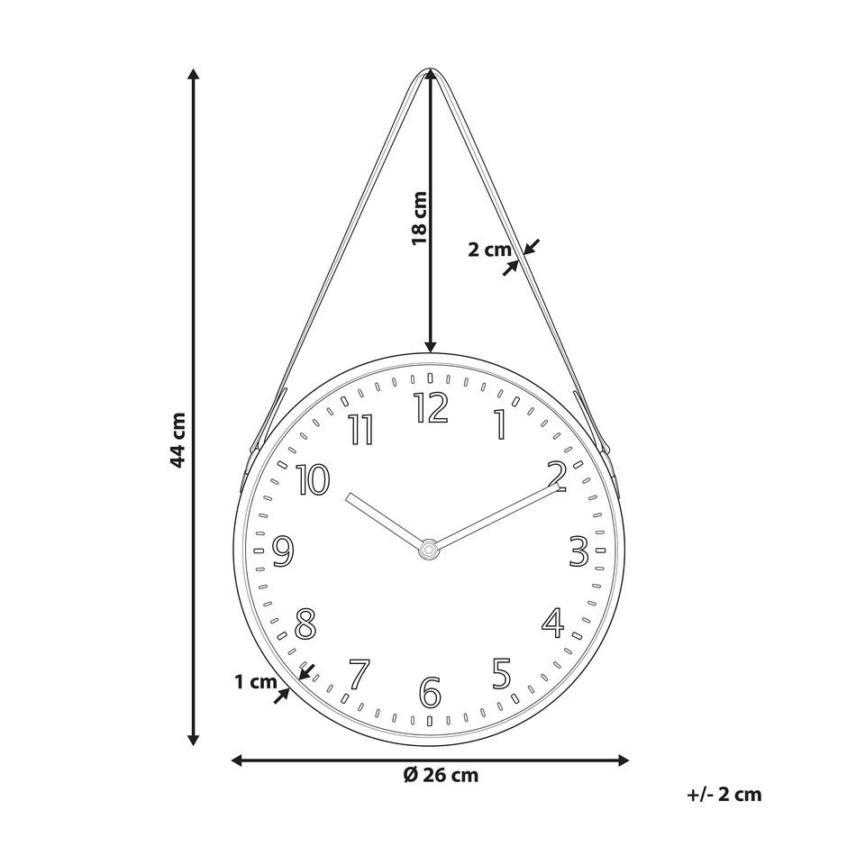 Vægur ø26 cm Brun RENENS