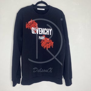 Givenchy Paris 'Red Bee' Sort Herre Sweatshirt (M) ‍☠️