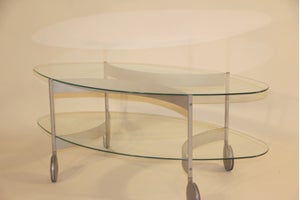 Orbis sofabord med glasplade, Brdr. Krüger 