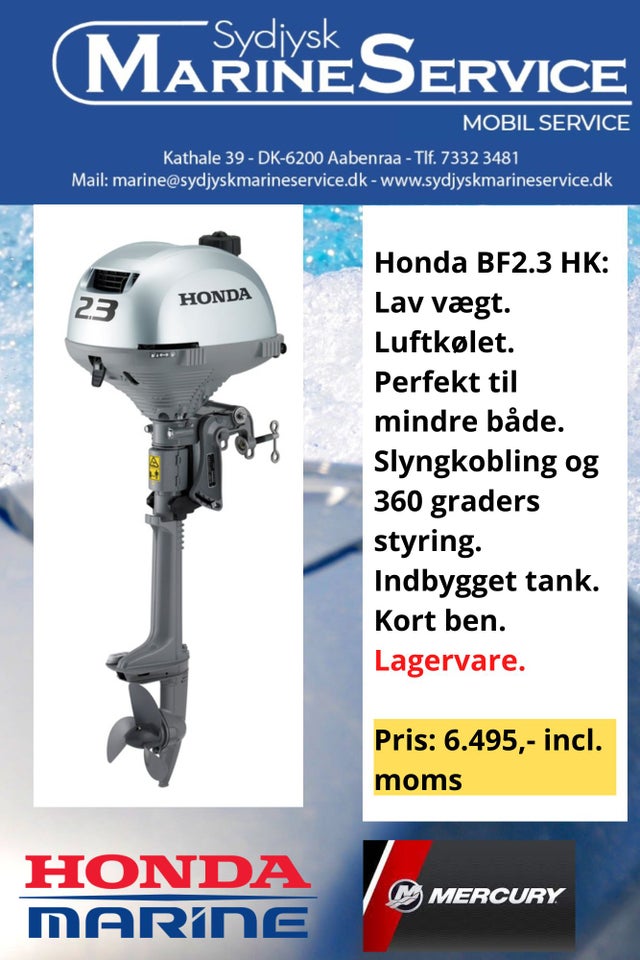 Honda påhængsmotor 2,3 kort ben – dba.dk – Køb og Salg af Nyt og Brugt