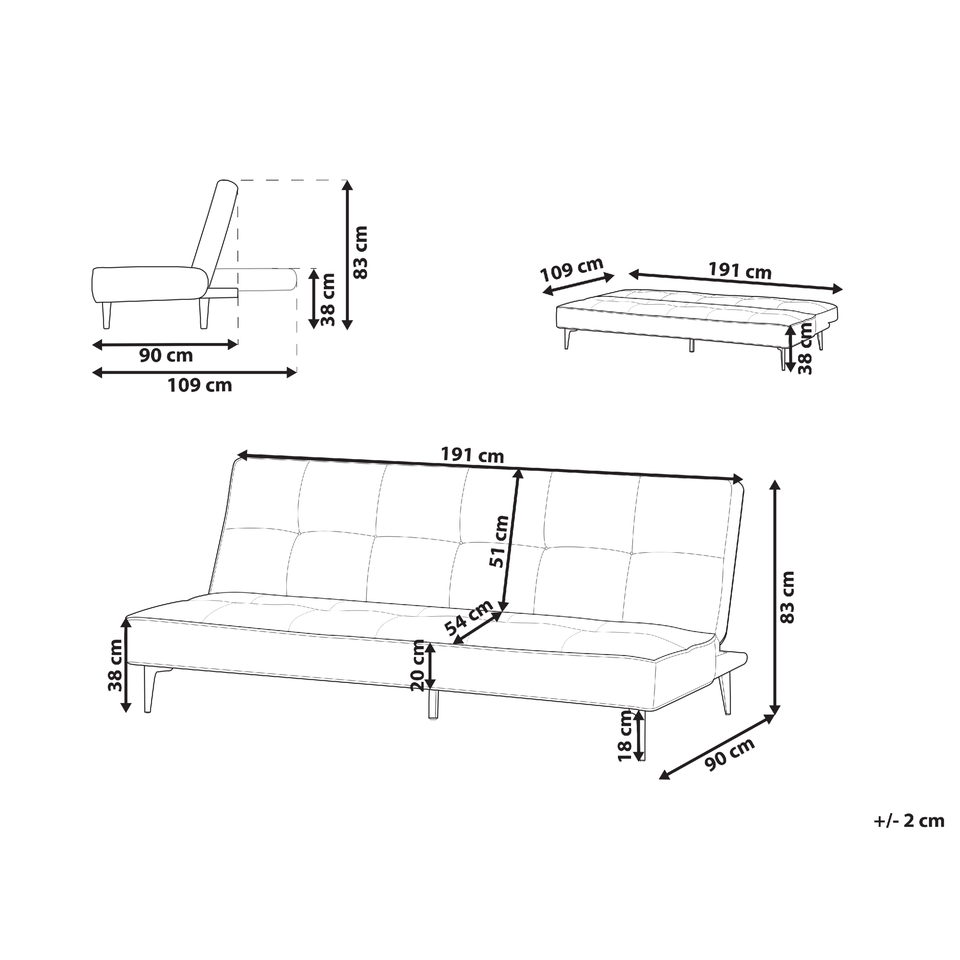 Sovesofa ESSVIK Lysegrøn