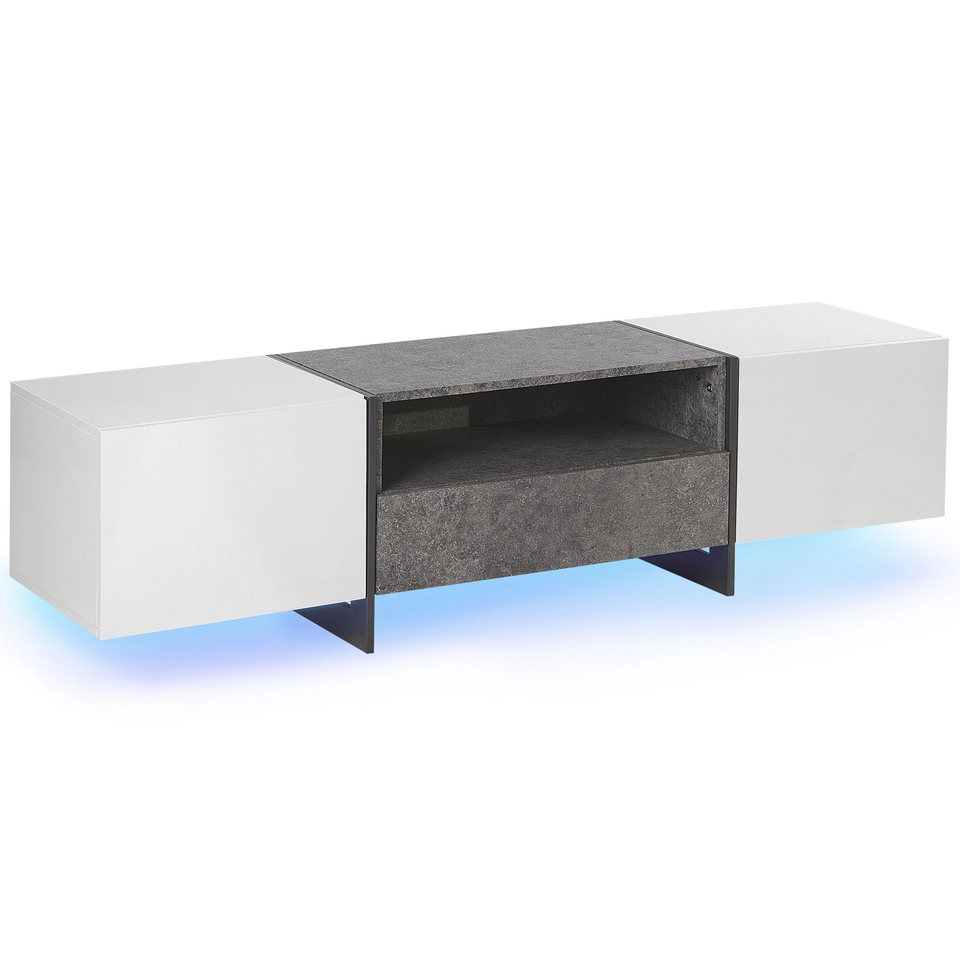 TV-bord betonlook/Hvid RUSSEL