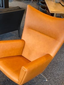  WingChair, CH 445 Hans J Wegner. Nybetrukket i Elegance Læder!